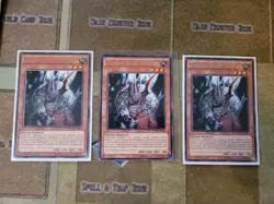 YUGIOH 3X FIENDISH RHINO WARRIOR BOSH-EN091 RARE 1ST/UNLIMITED ED NM - Image 1