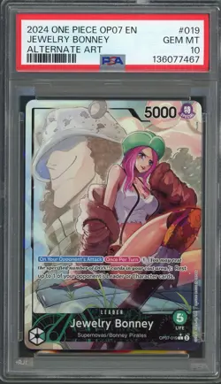 PSA 10 Jewelry Bonney (Alt Art) 500 Years in the Future OP07-019 EN One Piece B6 - Image 1