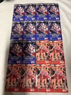 One Piece TCG Heroines Edition & The Azure Sea's Seven Booster Pack Lot of 16 - Image 1