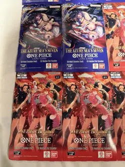 One Piece TCG Heroines Edition & The Azure Sea's Seven Booster Pack Lot of 16 - Image 2