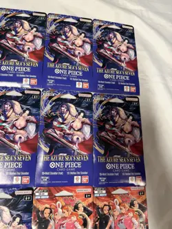 One Piece TCG Heroines Edition & The Azure Sea's Seven Booster Pack Lot of 16 - Image 4