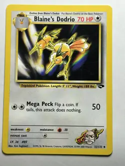 Blaine's Dodrio Gym Challenge 032/132 MP-LP Pokemon Card - Image 1