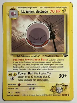 Lt. Surge's Electrode Gym Challenge 052/132 MP-LP Pokemon Card - Image 1