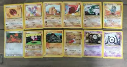 LOT OF 12 OLD POKEMON CARDS ! Pokemon Original Sets Card Lot WOTC - Image 1