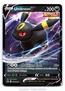 Umbreon V SWSH203 - SWSH Black Star Promo - Pokemon Card - Near Mint - Image 1