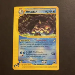 Omastar 23/144 Skyridge Rare Non-Holo Pokemon Card WOTC 2003 LP - Image 1