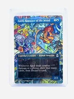 MTG TMNT - April, Reporter of the Weird - Foil Borderless - Image 1