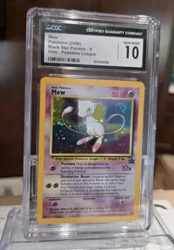 CGC 10 Gem Mint Pokemon Mew #9 Holo Black Star Promo Card 💥Swirl💥 - Image 4