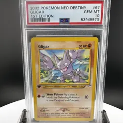 Pokemon Neo Destiny Gligar 67/105 1st Edition PSA 10 Gem Mint WOTC - Image 1