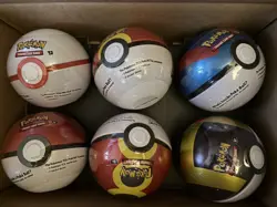 6 x Pokemon TCG Pokeball Tins - Image 1