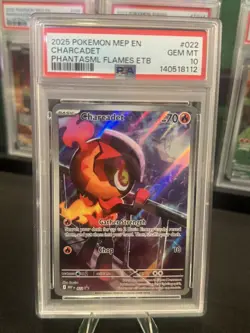 2025 POKEMON MEP EN-ME BLACK STAR PROMO #022 CHARCADET PSA 10 - Image 1