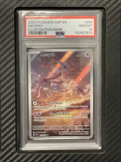 2024 PSA 10 Mesprit #204 Illustration Rare Pokemon TCG SV Surging Sparks - Image 1