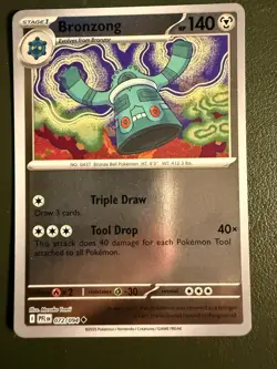Pokemon TCG Bronzong 72/94 ME2 Phantasmal Flames Reverse Holo NM - Image 1