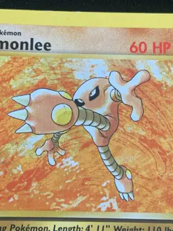 1999 TCG Pokemon Fossil Set HITMONLEE #22/62 Non-Holo Rare WOTC LP - Image 3