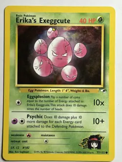 Erika's Exeggcute (77) Gym Heroes 077/132 MP-LP Pokemon Card - Image 1