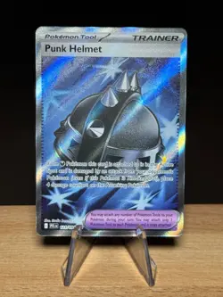 Pokemon Punk Helmet Ultra Rare Trainer Holo Me02: Phantasmal Flames 121/094 - Image 1