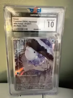CGC Gem Mint 10 Snom Art Rare 073/071 Pokemon Japanese Wild Force sv5K - Image 1
