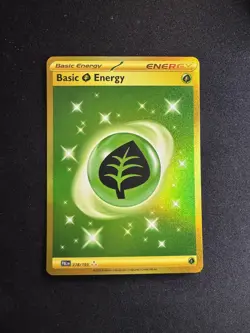 Basic Grass Energy 278/193 Gold Secret Rare Pokemon TCG Paldea Evolved NM - Image 1