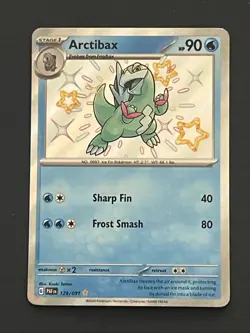 Arctibax Holo Shiny Rare Pokemon TCG Paldean Fates 129/091 SV - Image 1