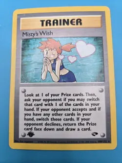 Pokemon TCG Misty's Wish 1st Edition Gym Challenge Regular Rare VG - Image 1