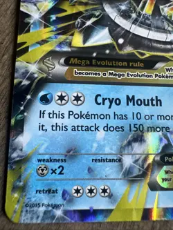 Pokemon TCG 2015 MEGA M Glalie EX 35/162 XY Evolutions BREAKthrough Ultra Rare - Image 3