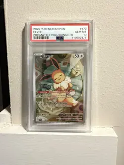 2025 Pokemon Eevee SVP 173 Prismatic Evolutions ETB Promo PSA 10 GEM MINT - Image 1