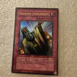 YUGIOH 2002 SOLEMN JUDGEMENT MRD-127 TRADING CARD - Image 1