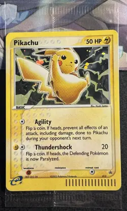 SEALED 2003 POKEMON PIKACHU 12 holo black star promo & MEOWTH 13 - Image 1