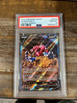 POKEMON 2023 Crown Zenith Full Art DRAPION V #GG49 PSA 10 Gem Mint RARE 3 - Image 1