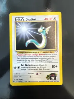 Pokemon TCG Erika's Dratini 042/132 Gym Heroes Unlimited NM - Image 1