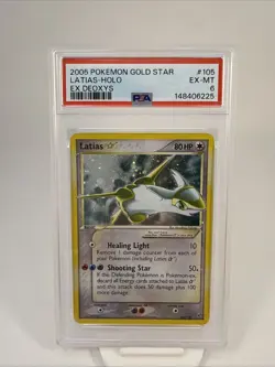 2005 POKEMON EX DEOXYS GOLD STAR #105 LATIAS-HOLO PSA 6 - Image 1