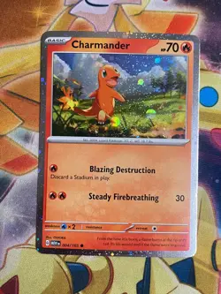 Charmander Cosmos Holo Common Promo 004/165 Pokemon TCG 151 NM - Image 1