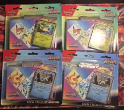 Pokemon TCG Prismatic Evolutions Tech Sticker Collection Set Lot Of 4 Sealed New - Image 1