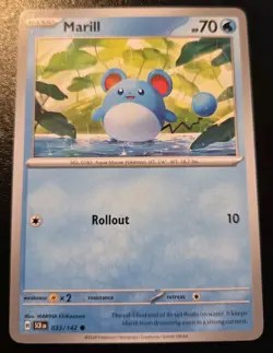 Marill 033/142 Common Scarlet & Violet: Stellar Crown Pokemon TCG - Image 1