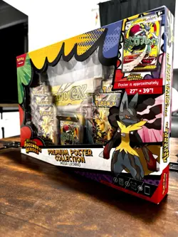 Pokemon Ascended Heroes Premium Poster Collection Mega Lucario Box new & sealed - Image 1