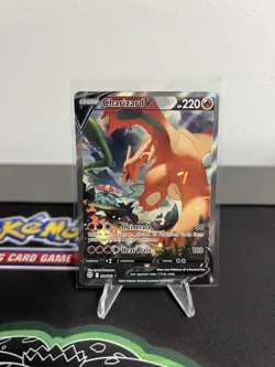Pokemon TCG Charizard v Alternate Art Brilliant Stars 154/172 NM/M Condition - Image 1