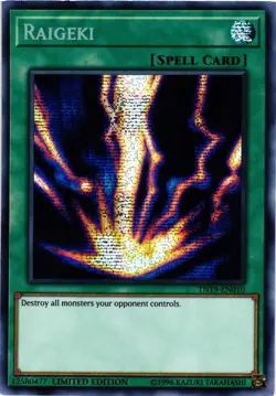 Yugioh Raigeki TN19-EN010 Secret Rare Limited Edition VLP - Image 1