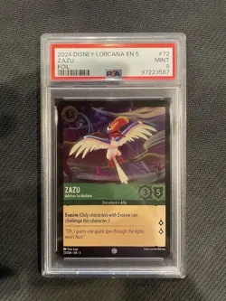 DISNEY LORCANA SHIMMERING SKIES #72 ZAZU: ADVISOR TO MUFASA - FOIL PSA 9 - Image 1