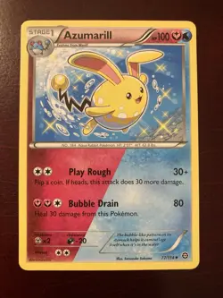 Azumarill 77/114 XY Steam Siege Uncommon 2016 Pokemon TCG Card - Image 1