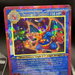 Superman’s Charizard 1st Edition Custom Card Pokemon (Sold In Hard Mag Case) - Image 4