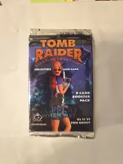TOMB RAIDER Slippery When Wet Trading Card Booster Pack New Sealed - Image 1