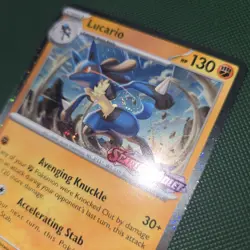 FART WHOLE SWIRL 🌀 LP Lucario 114/198 Cosmos Holo Stamped Nintendo Pokemon Card - Image 2