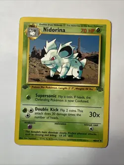 Nidorina 40/64 Jungle 1st Edition Non Holo Foil Pokemon 1999 Vintage Card NM TCG - Image 1