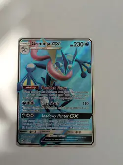 Pokemon Greninja GX 120/131 Ultra Rare Full Art Holo SM Forbidden Light TCG Card - Image 1