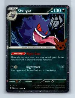 Pokemon TCG Gengar Trick or Trade Halloween Holo Promo Rare Card 057/091 - Image 1