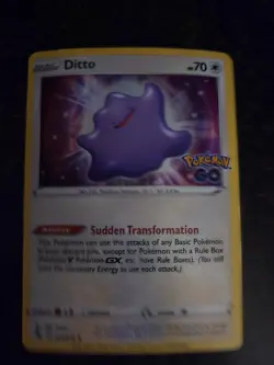 Pokemon TCG Holo Lot 3 Cards Ditto Rotom Eevee VMAX Pokemon GO SWSH087 - Image 1