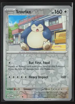 Snorlax Uncommon SV06: Twilight Masquerade 136/167 NM Pokemon Card Reverse Holo - Image 1