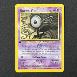 Unown F 48/75 1st Edition Neo Discovery Pokemon Card - Image 2