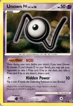 Unown [N] 69/132 Secret Wonders Pokemon Card TCG - Image 1