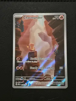 Pokemon Charmander 168/165 Scarlet & Violet 151 Illustration Rare Holo Card - Image 1